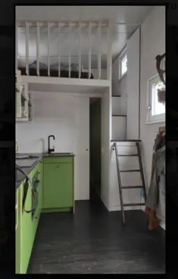 Küche/Küchenzeile in der Unterkunft Tiny House Lodges Zillertal