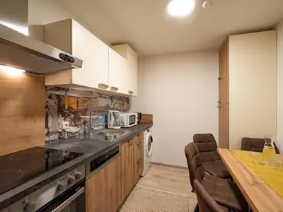 Küche/Küchenzeile in der Unterkunft Familien Ferienwohnung Foidlbauer