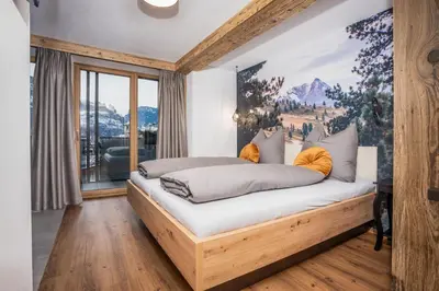Ein Bett oder Betten in einem Zimmer der Unterkunft Der Stadlmeyer