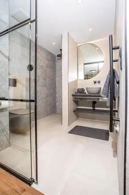 Ein Badezimmer in der Unterkunft Der Stadlmeyer