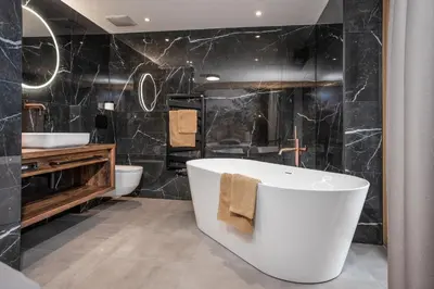 Ein Badezimmer in der Unterkunft Der Stadlmeyer
