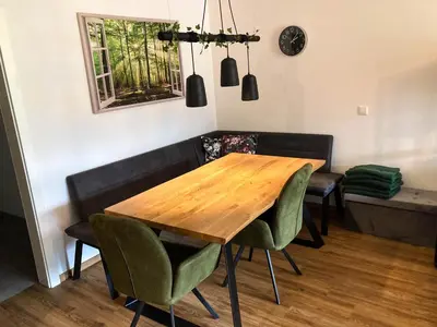 Ein Sitzbereich in der Unterkunft Haus Johanna