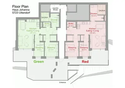 Grundriss der Unterkunft Haus Johanna