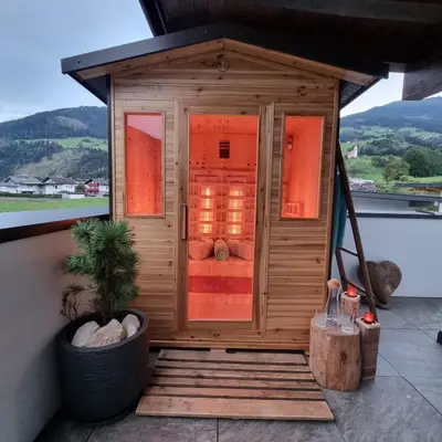 Ein allgemeiner Bergblick oder ein Berglick von der Ferienwohnung aus