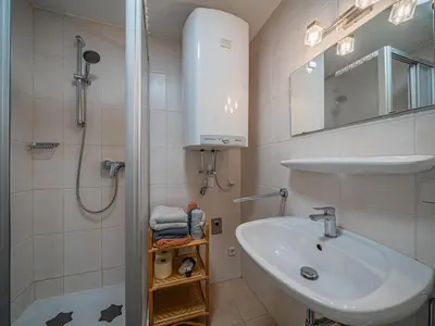 Ein Badezimmer in der Unterkunft Ruberto