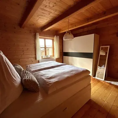Ein Bett oder Betten in einem Zimmer der Unterkunft Ferienwohnung Luchtmaurer Auszeit