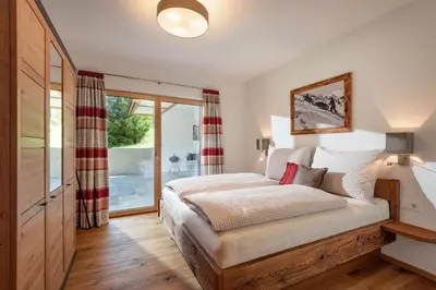 Ein Bett oder Betten in einem Zimmer der Unterkunft Appartement Alpenfieber