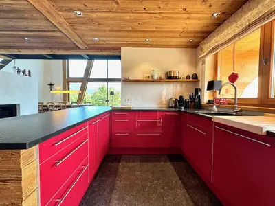 Küche/Küchenzeile in der Unterkunft KitzCharme Penthouse by belle-stay