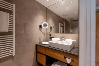 Ein Badezimmer in der Unterkunft SkiWelt-Lodge Brixen im Thale