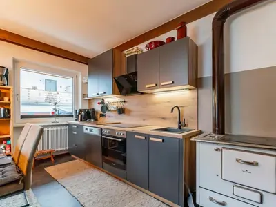 Küche/Küchenzeile in der Unterkunft Alpenlodge Steiger