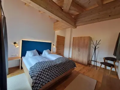 Ein Bett oder Betten in einem Zimmer der Unterkunft Ferienhof Adl-Au