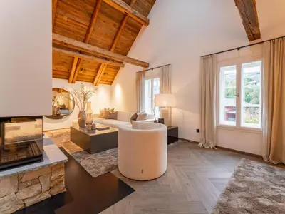 Ein Sitzbereich in der Unterkunft Villa Filzer
