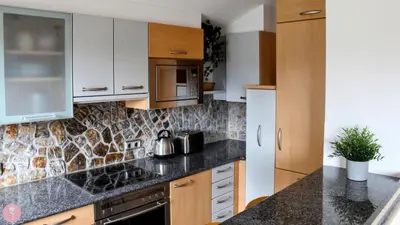 Küche/Küchenzeile in der Unterkunft Ferienwohnung Rosa