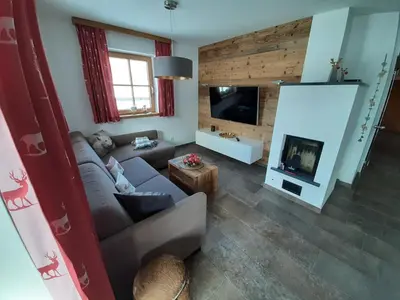 Ein Sitzbereich in der Unterkunft Alpin Residenz Panoramabahn Kitzbühel