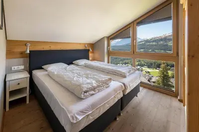 Ein Bett oder Betten in einem Zimmer der Unterkunft Am Edelweißanger Haus A Top 5