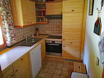 Küche/Küchenzeile in der Unterkunft Drieluik OG