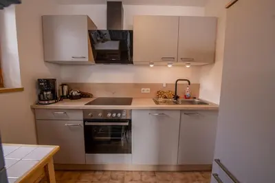 Küche/Küchenzeile in der Unterkunft Appartement Fürler UG
