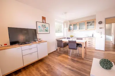 Küche/Küchenzeile in der Unterkunft Appartement Bichl Top 8