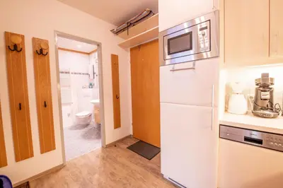 Küche/Küchenzeile in der Unterkunft Appartement Am Anger Top 33