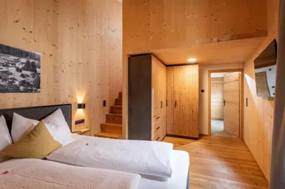 Ein Bett oder Betten in einem Zimmer der Unterkunft Schwaigermühle Apartments