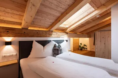 Ein Bett oder Betten in einem Zimmer der Unterkunft Schwaigermühle Apartments