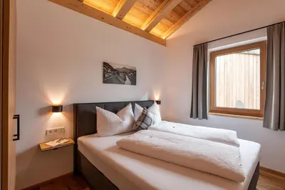 Ein Bett oder Betten in einem Zimmer der Unterkunft Schwaigermühle Apartments