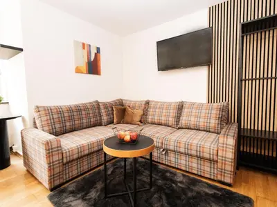 Ein Sitzbereich in der Unterkunft Hoffie und Prost