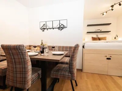 Ein Sitzbereich in der Unterkunft Hoffie und Prost