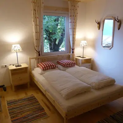 Ein Bett oder Betten in einem Zimmer der Unterkunft Jägerchalet