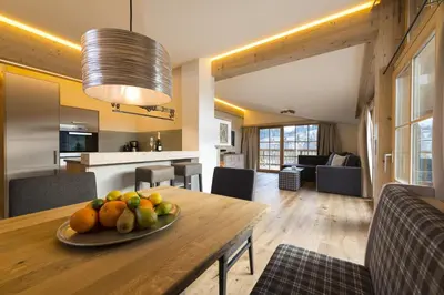 Küche/Küchenzeile in der Unterkunft Alpen Chalet Dorfwies