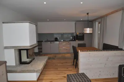 Küche/Küchenzeile in der Unterkunft Alpen Chalet Dorfwies