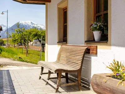 Ein allgemeiner Bergblick oder ein Berglick von der Ferienwohnung aus