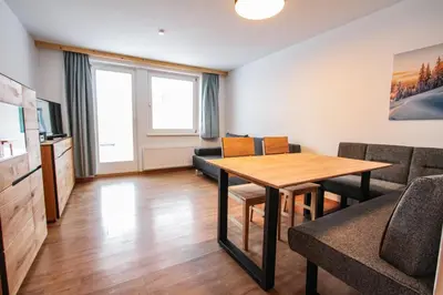 Ein Sitzbereich in der Unterkunft Ferienwohnung Königsleiten 121b - Top 2