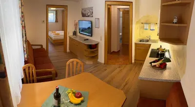 Küche/Küchenzeile in der Unterkunft Appartement Stöckl