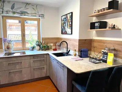 Küche/Küchenzeile in der Unterkunft Maisonette Adelrun