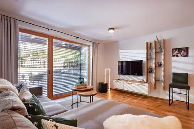 Grundriss der Unterkunft Appartement Sonnen-Chalet mit großzügiger Terrasse