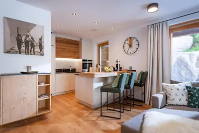 Grundriss der Unterkunft Appartement Sonnen-Chalet mit großzügiger Terrasse