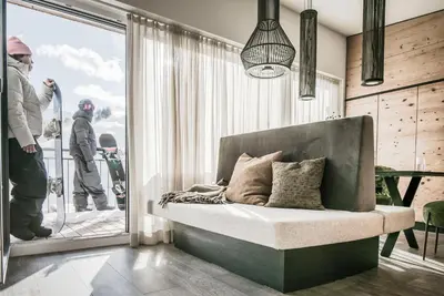 Ein Sitzbereich in der Unterkunft EAGLE Suite