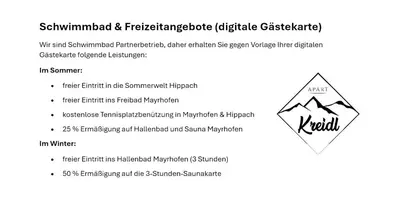 Ein Zertifikat, Auszeichnung, Logo oder anderes Dokument, das in der Unterkunft Apart Kreidl ausgestellt ist