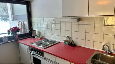 Küche/Küchenzeile in der Unterkunft Apartment Bergblick 2
