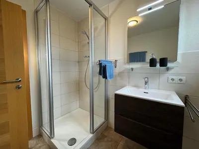 Ein Badezimmer in der Unterkunft Sunseit Apartment