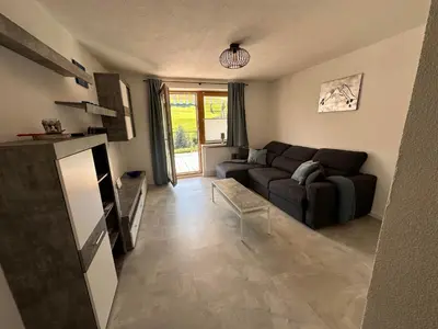 Ein Sitzbereich in der Unterkunft Sunseit Apartment