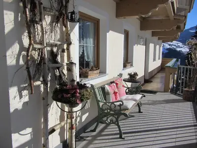Ein Balkon oder eine Terrasse in der Unterkunft Neurauthof