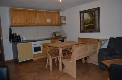 Küche/Küchenzeile in der Unterkunft Reitstall Henntalhof
