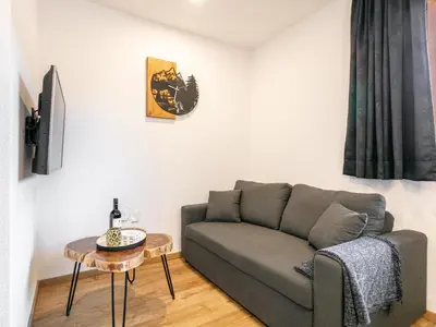 Ein Sitzbereich in der Unterkunft Steiner