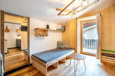 Ein Bett oder Betten in einem Zimmer der Unterkunft klein und fein wohnen OM