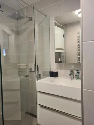 Ein Badezimmer in der Unterkunft Appartement Bergzauber