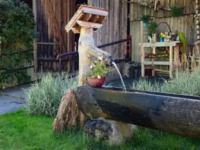 Ein Garten an der Unterkunft Farmhouse in Hollersbach with Mountain Views