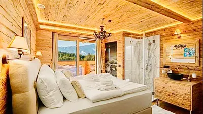 Ein Sitzbereich in der Unterkunft Das Kitz - Chalet Steuerberg Kitzbühel
