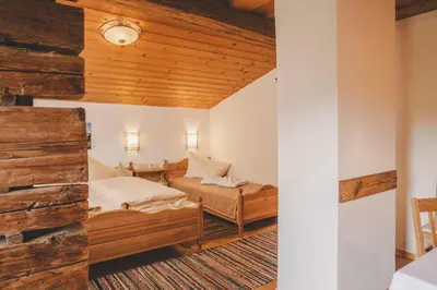 Ein Bett oder Betten in einem Zimmer der Unterkunft Demeterhof Knolln